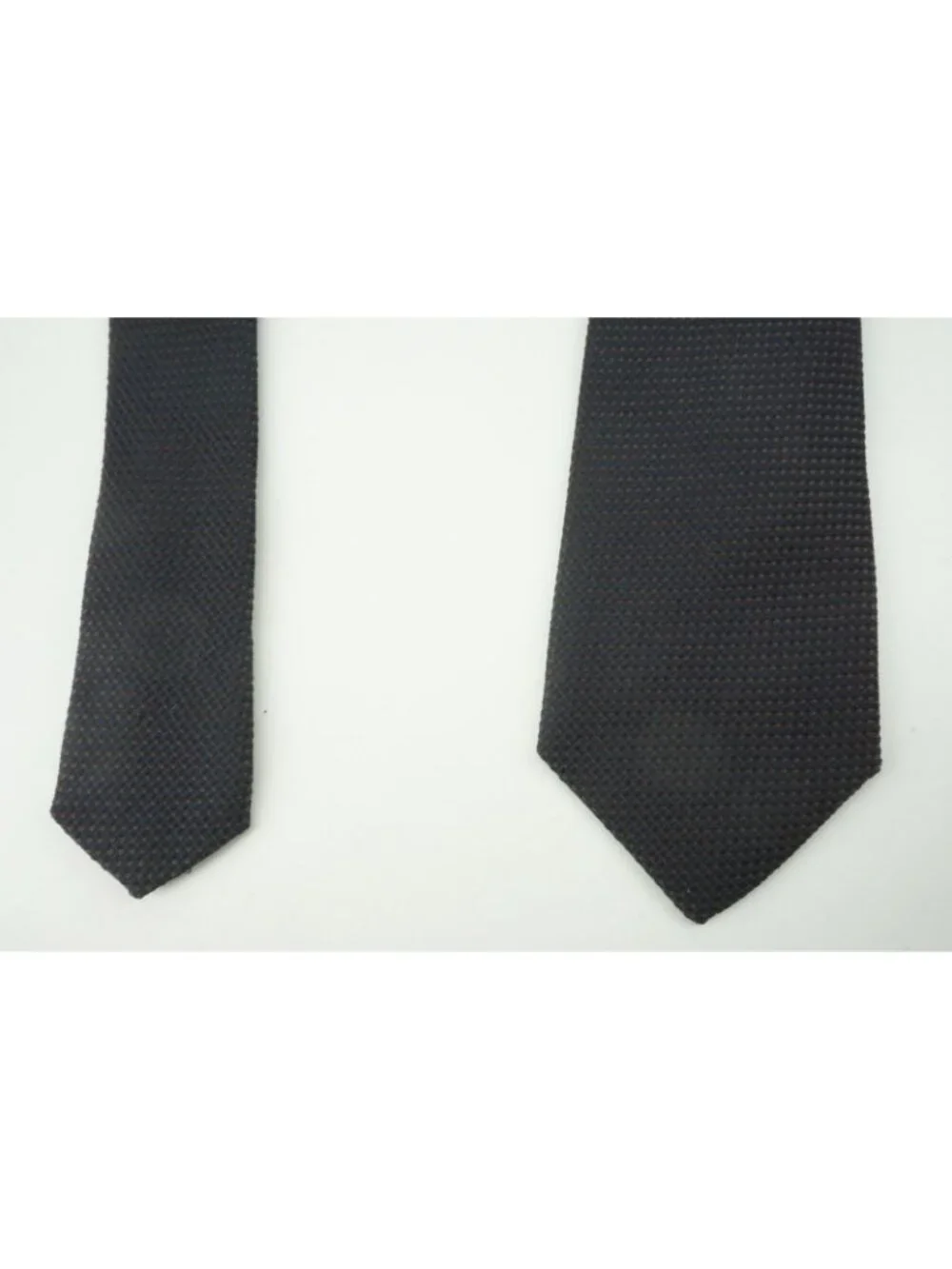 Canali Navy Blue Hickory Brown Woven Silk Blend Tie Brand New With Tags